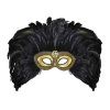 foto 1 Oogmasker goud met veren en diamant