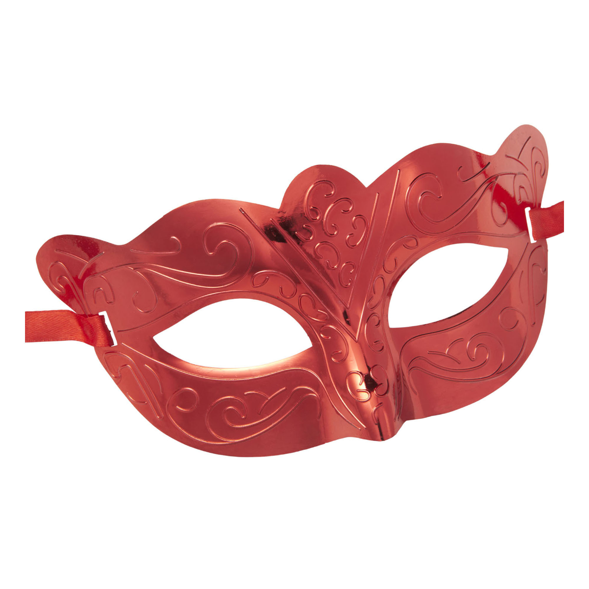 Oogmasker metallic rood