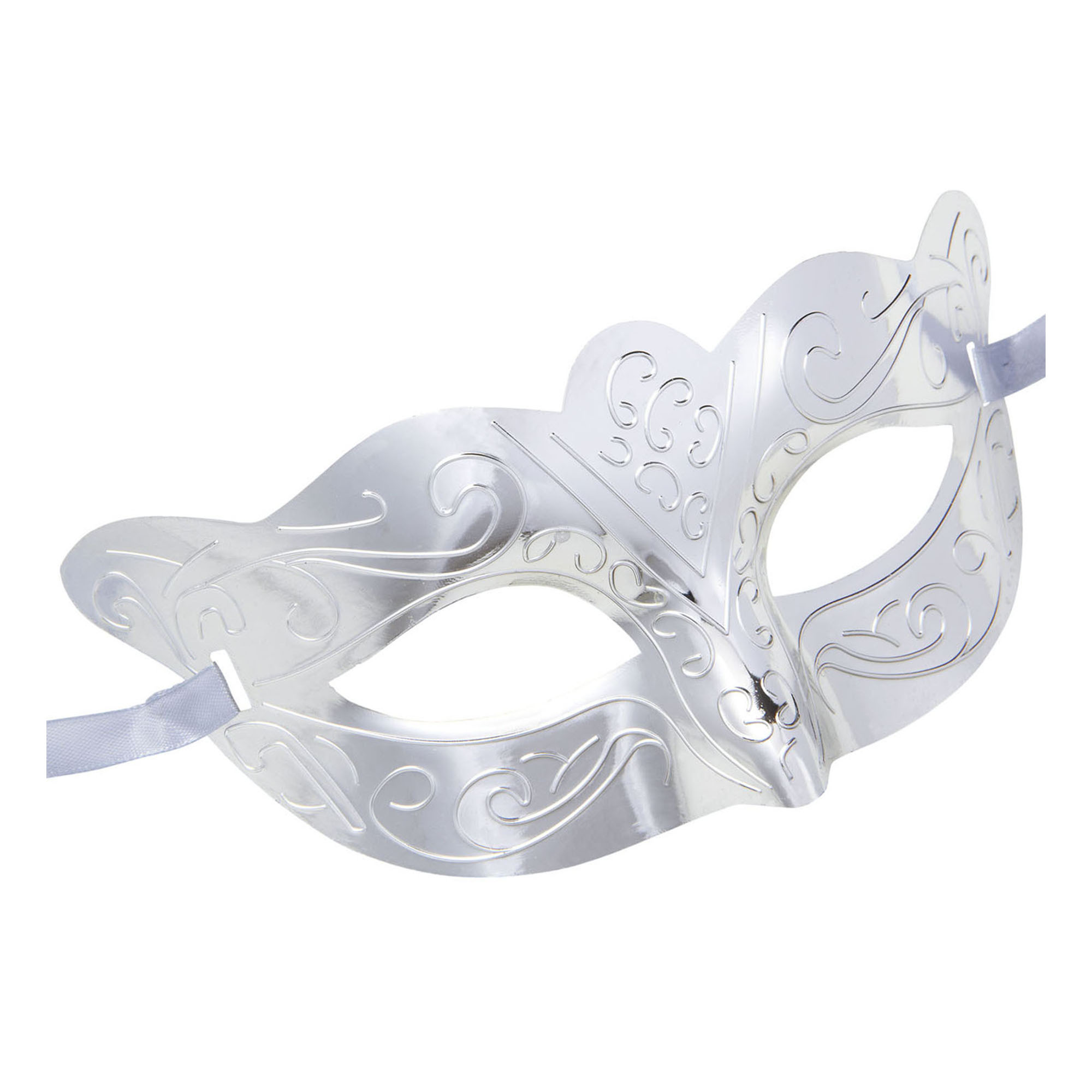 Oogmasker metallic zilver