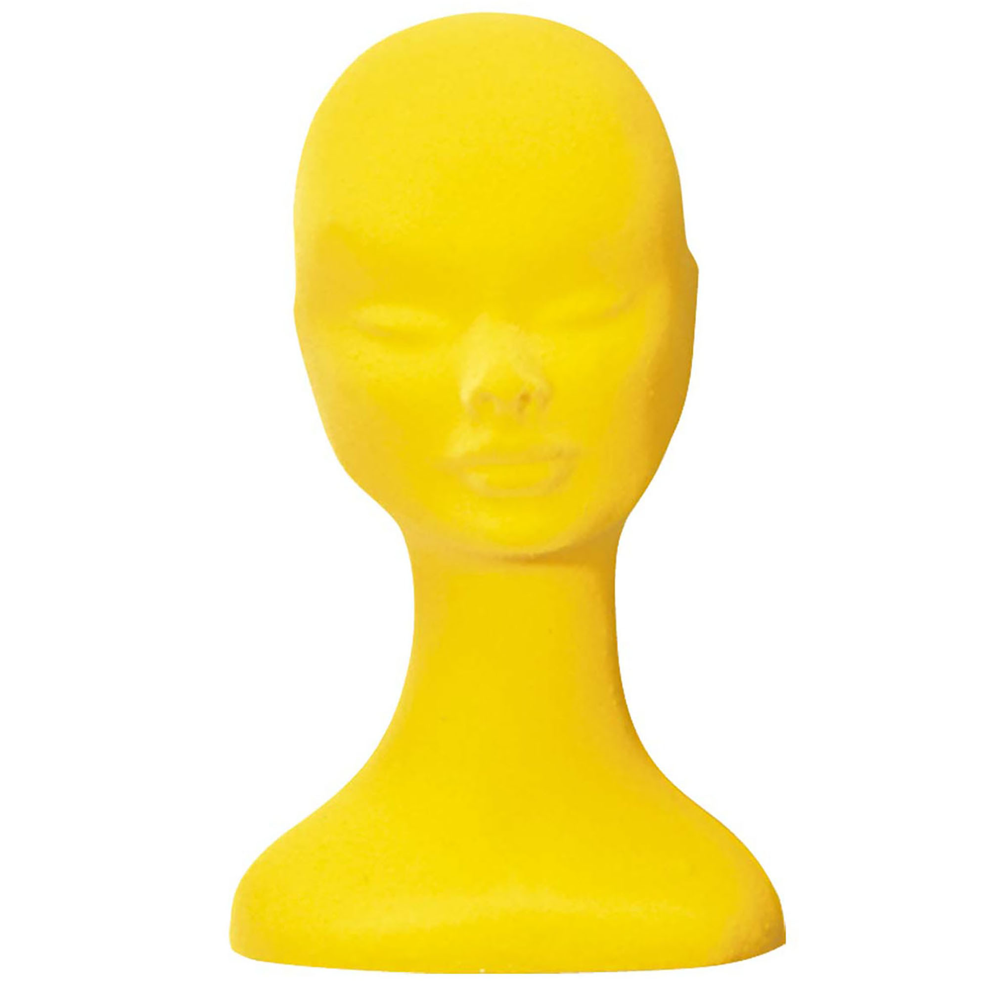 Pashoofd Fluweel geel  voor maskers hoeden en pruiken
