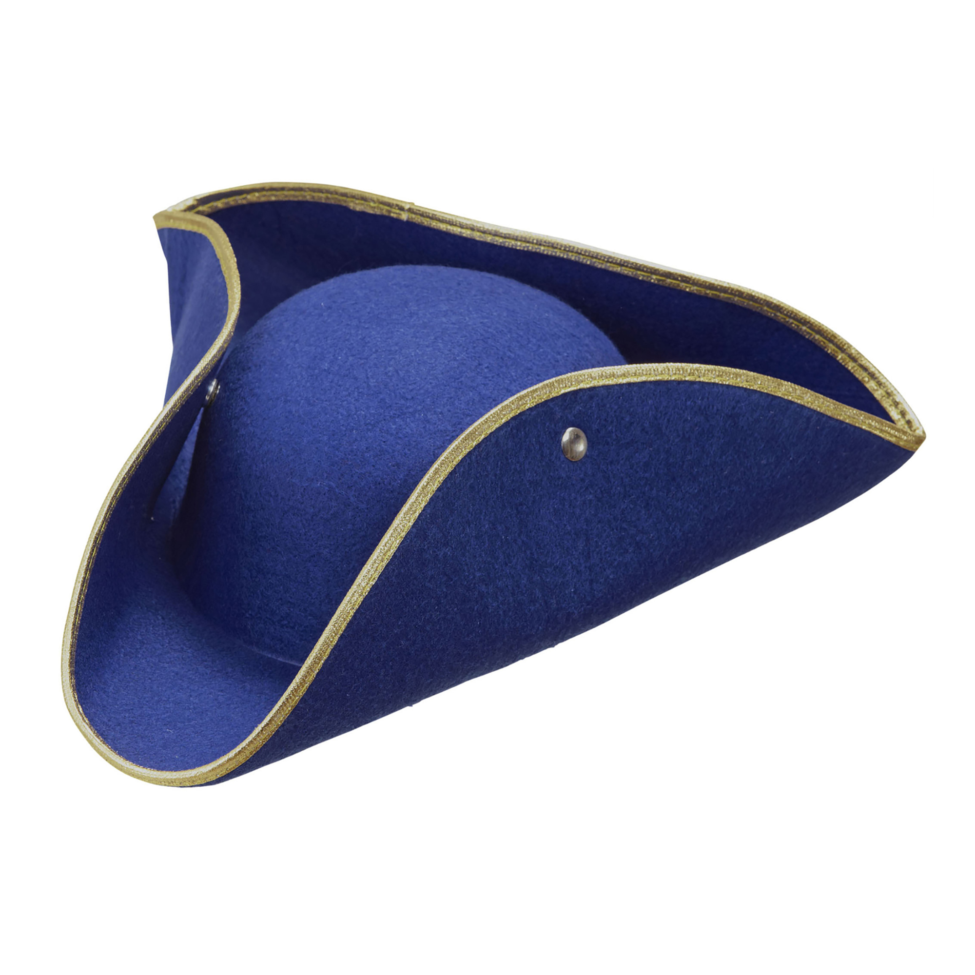 Tricorn hoed vilt blauw