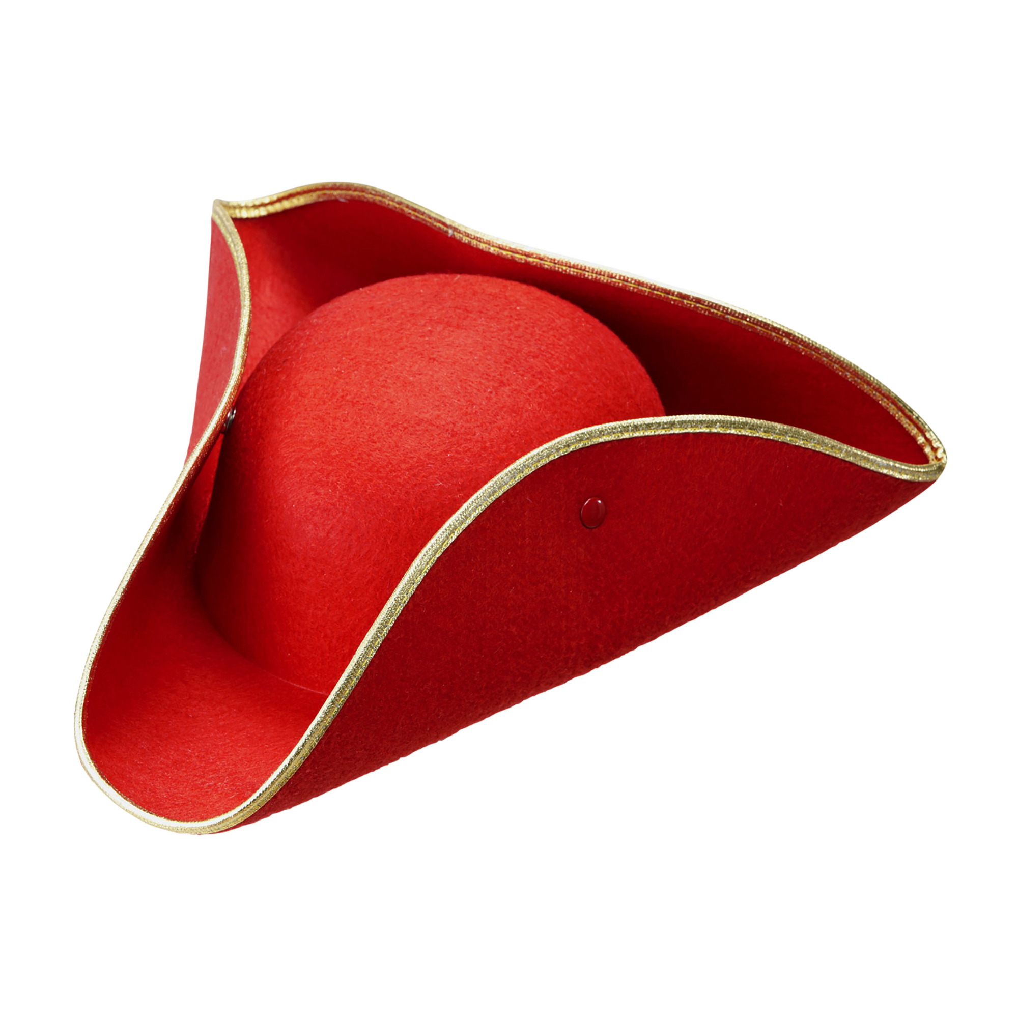 Tricorn hoed vilt rood