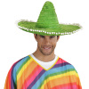 foto 3 Groene Sombrero 50 cm fiesta hoed met pom poms
