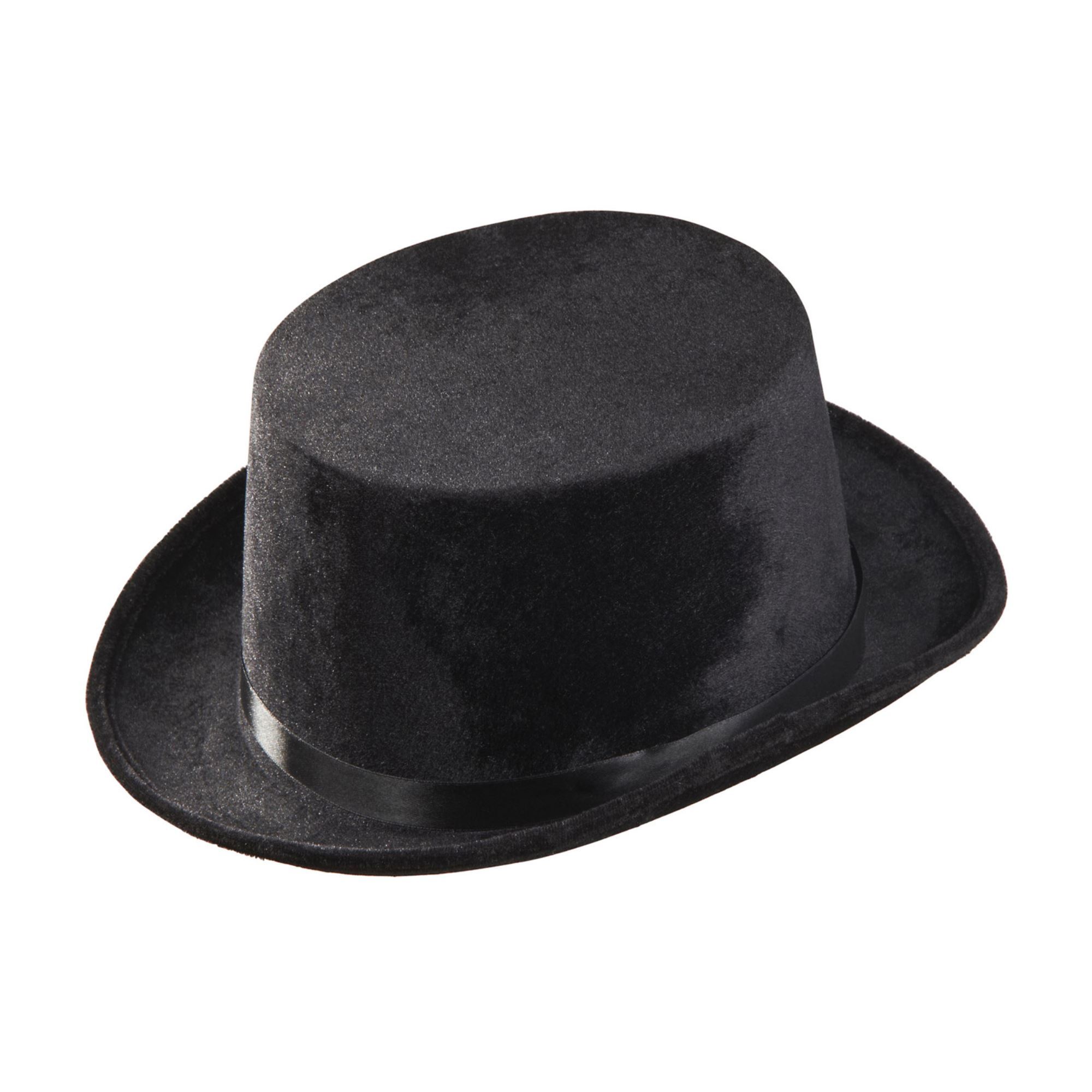 Hoge hoed fluweel zwart voor een echte heer