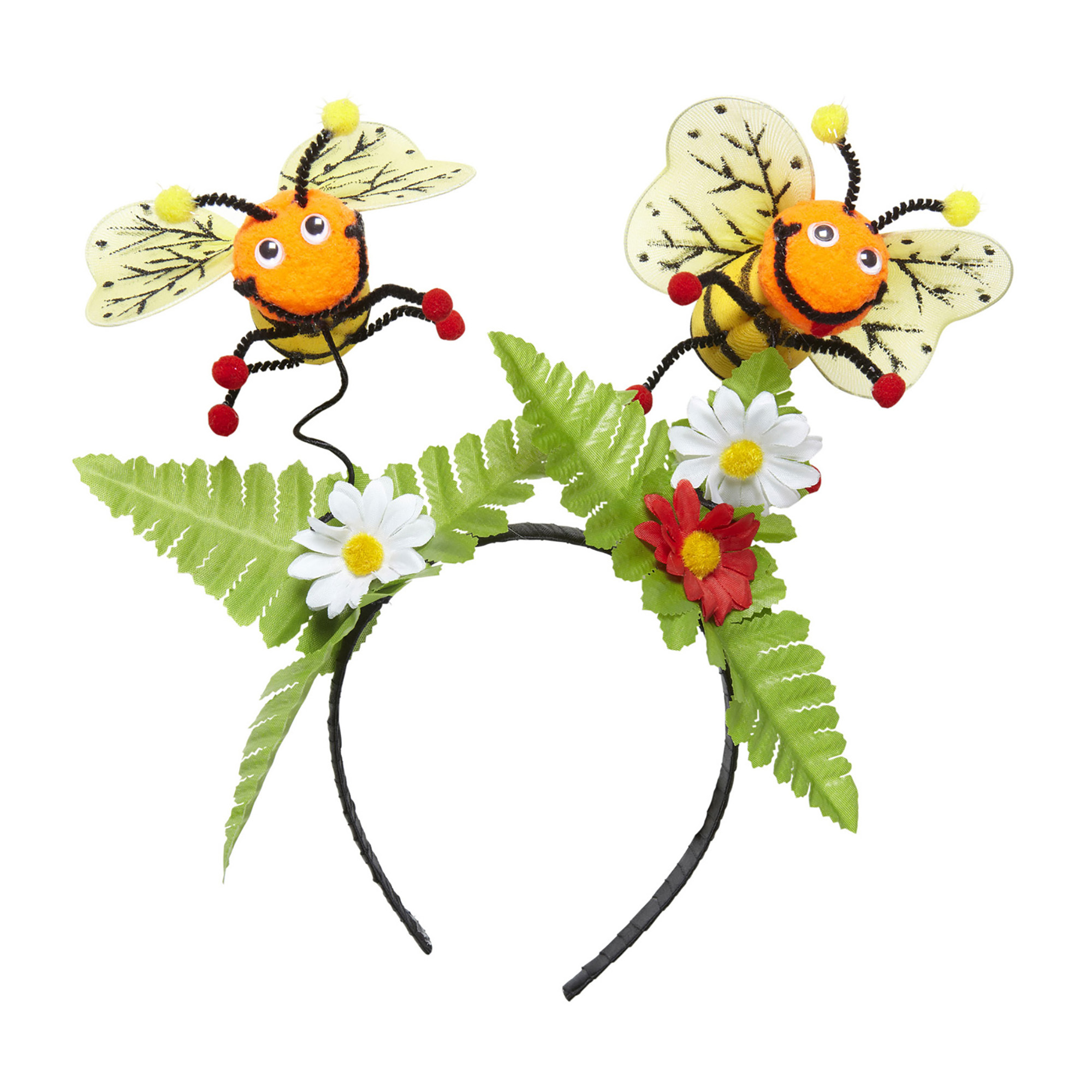 hoofdband met bloemen en bijen