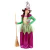 foto 3 kleurrijke Heksen jurk kind groen met paars