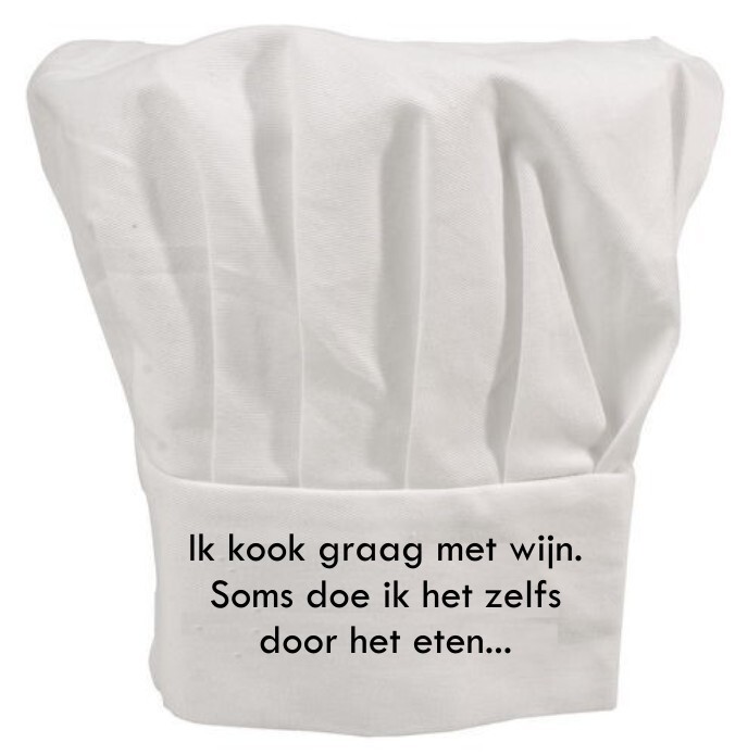 koksmuts Ik kook graag met wijn. Soms doe ik het zelfs door het eten... 