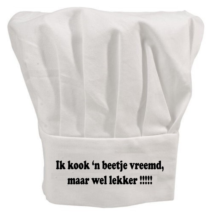 koksmuts ik kook een beetje vreemd maar wel lekker