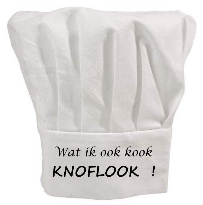 koksmuts wat ik ook kook knoflook