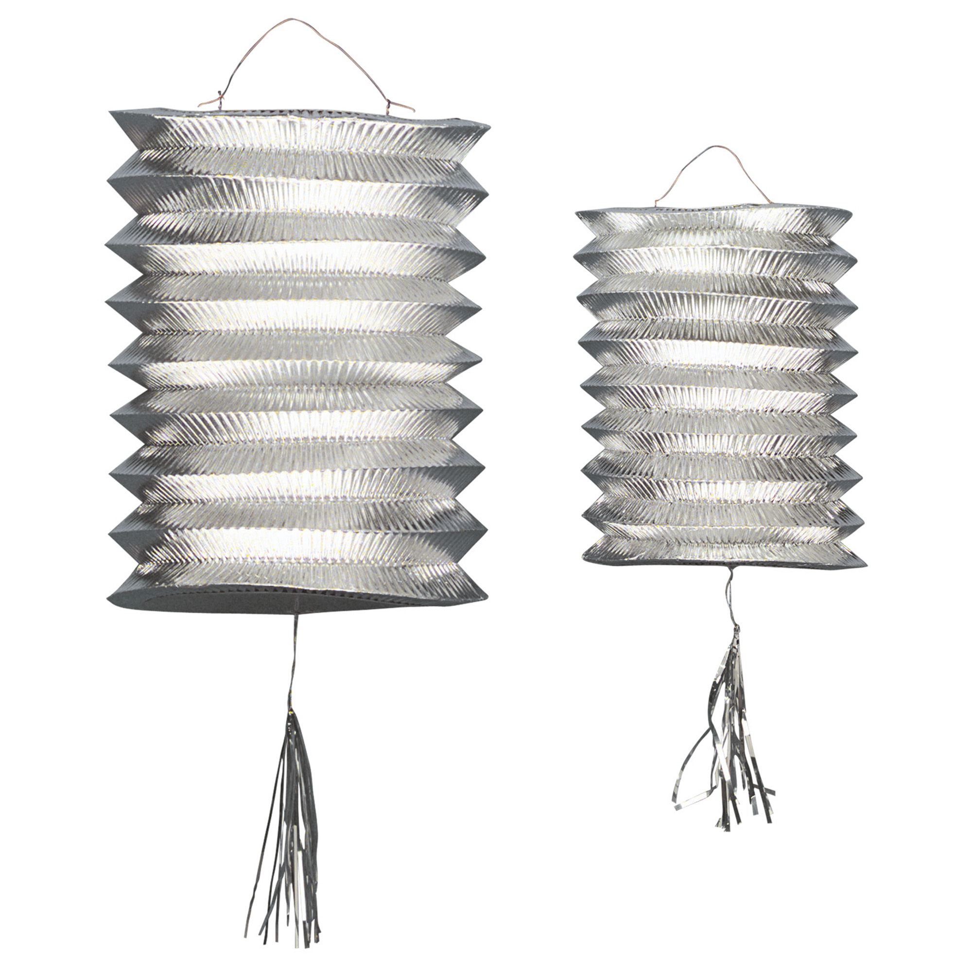 lampion metallic zilver