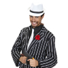 foto 3 Stijlvolle witte gangsterhoed met zwarte rand voor volwassenen perfect voor feestjes en kostuums