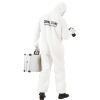 foto 3 Witte overall technische recherche kostuum volwassen onderzoeker op de plaats delict