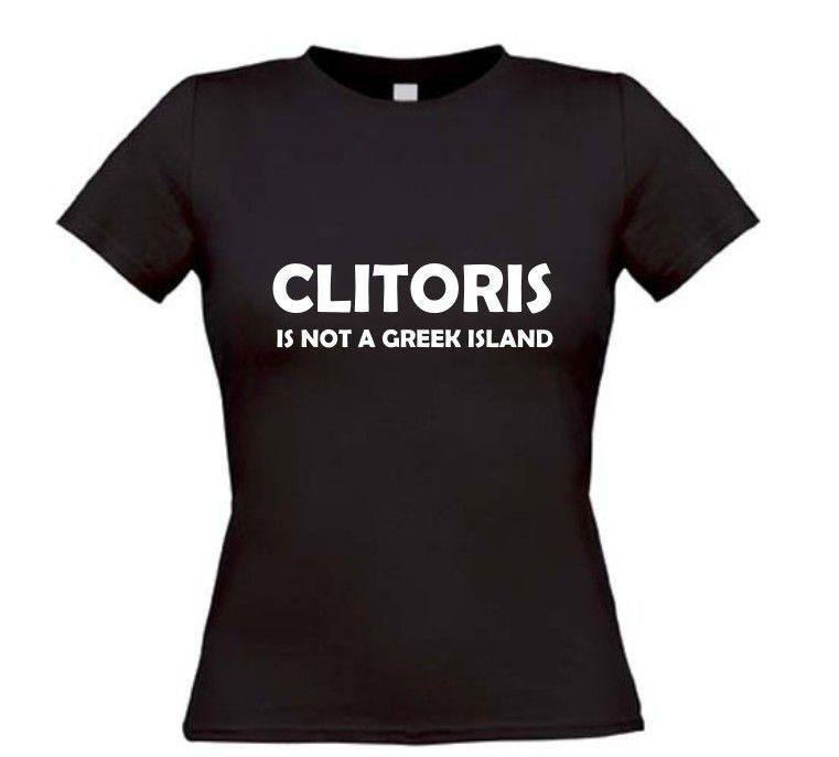 clitoris is not a greek island fun shirt korte mouw