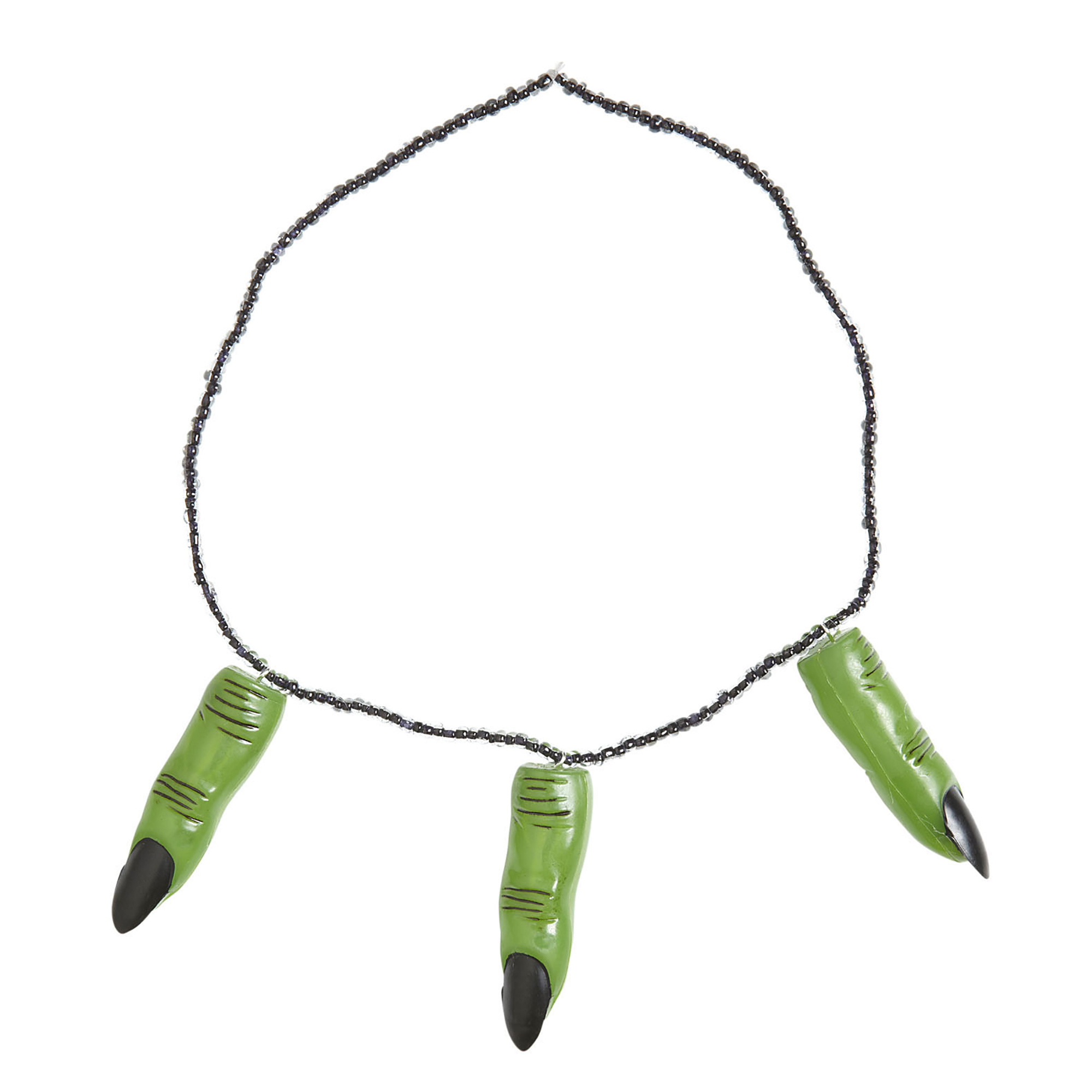 ketting met groene heksenvingers halloween