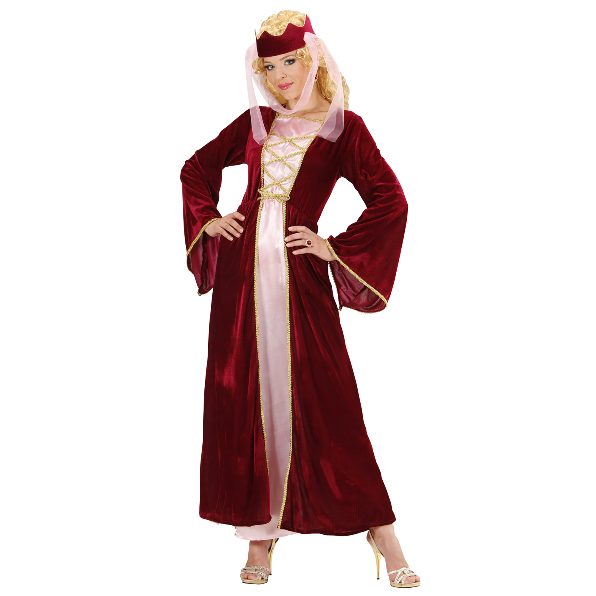 Middeleeuwse koningin Giulleta kostuum dame