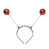 Diadeem met rode glitter bollen antennes
