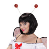foto 2 Diadeem met rode glitter bollen antennes