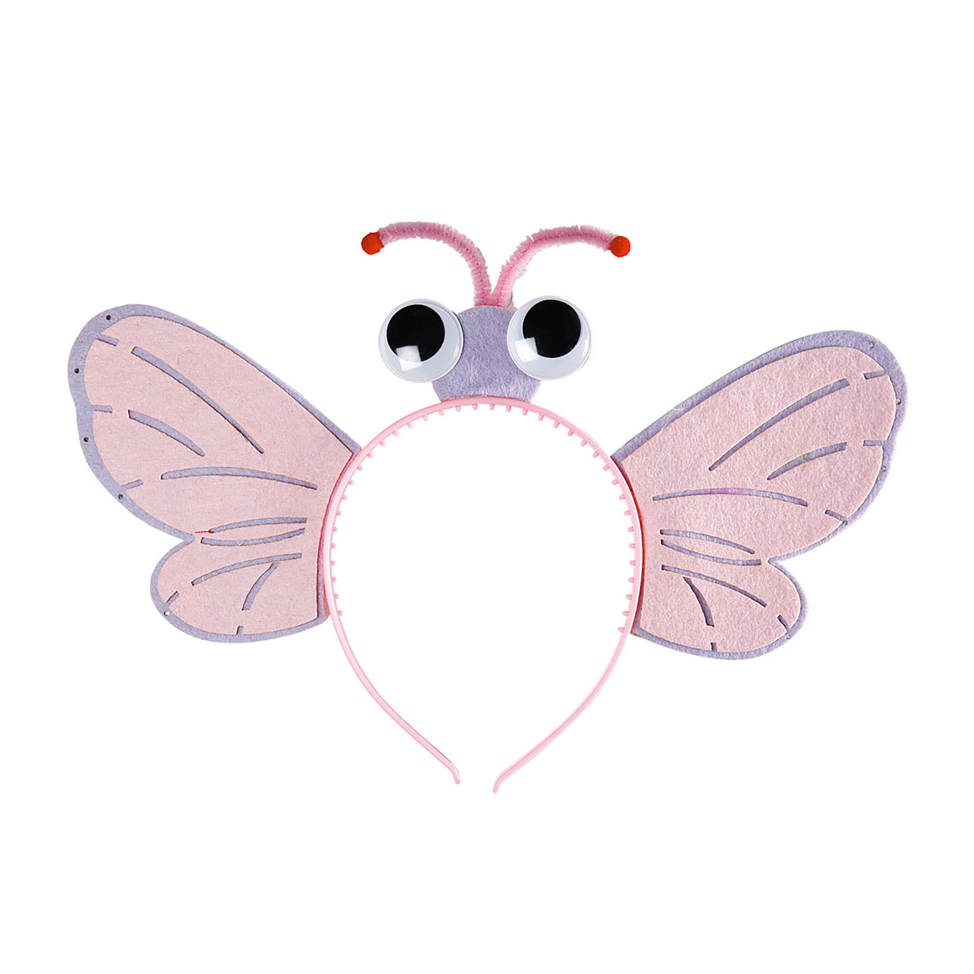 Diadeem roze vlinder