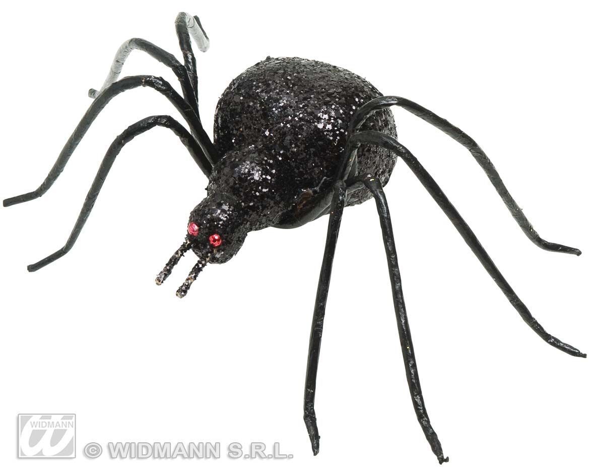 Glitter spin zwart 7cm