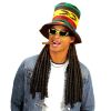 Rasta hoge hoed met dreadlocks