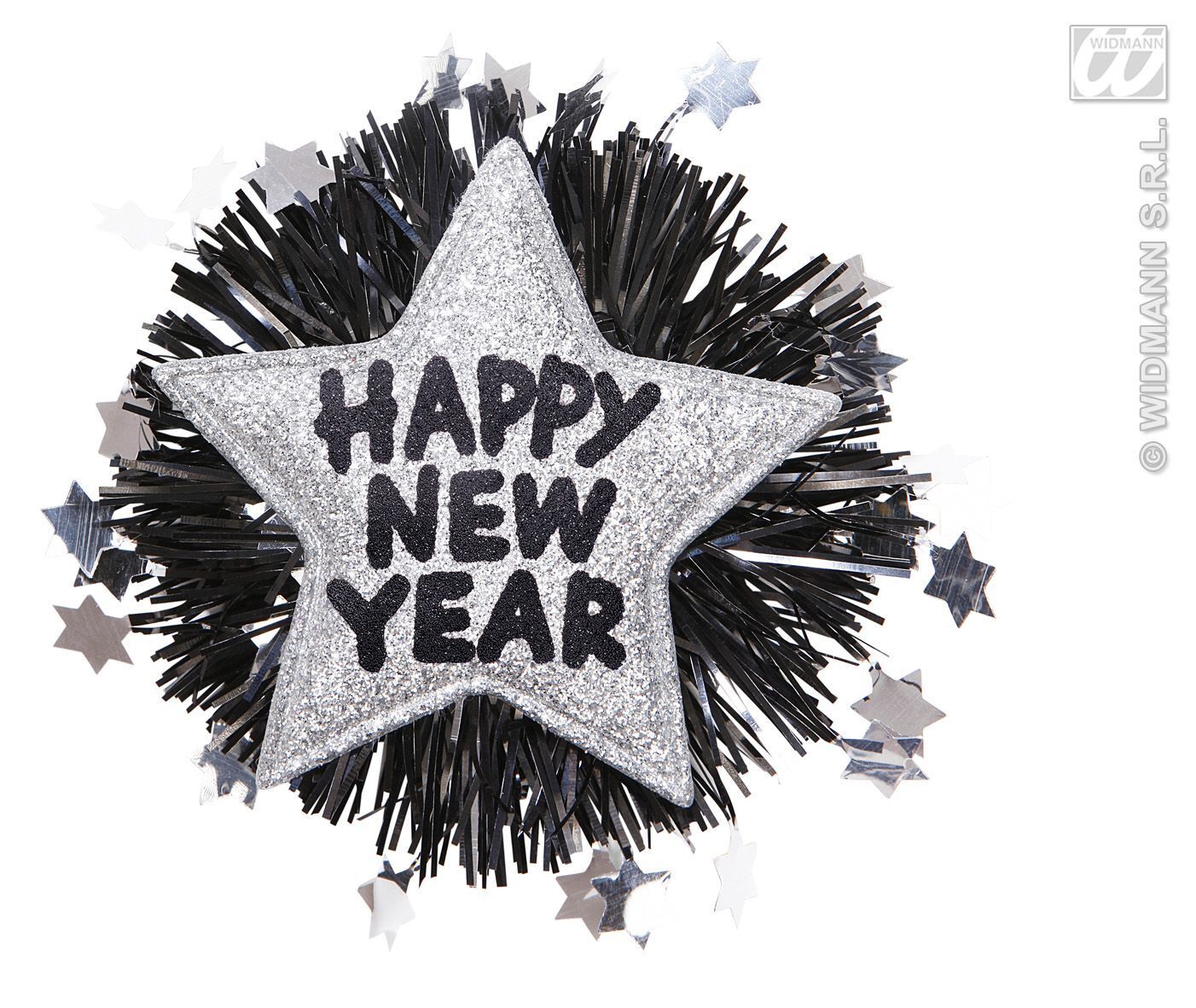 broche zilvere ster happy new year