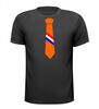 oranje stropdas met Nederlandse vlag t-shirt korte mouw 