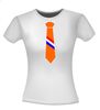 foto 10 oranje stropdas met Nederlandse vlag t-shirt korte mouw 