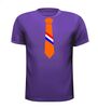 foto 3 oranje stropdas met Nederlandse vlag t-shirt korte mouw 