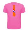 foto 7 oranje stropdas met Nederlandse vlag t-shirt korte mouw 