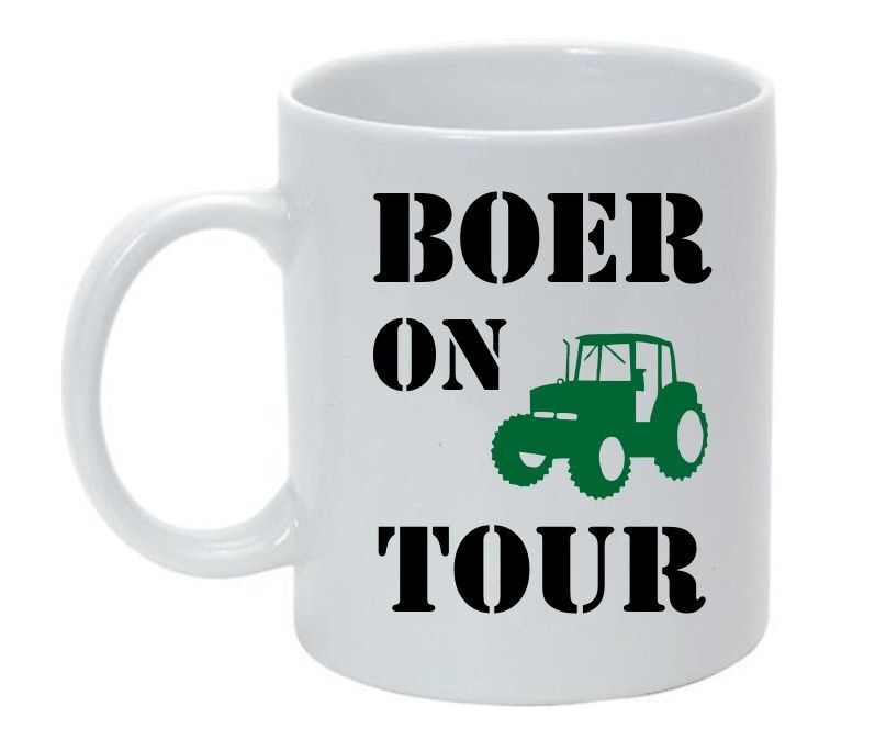Boer on tour mok