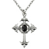 foto 1 Gothic ketting met zwarte steen