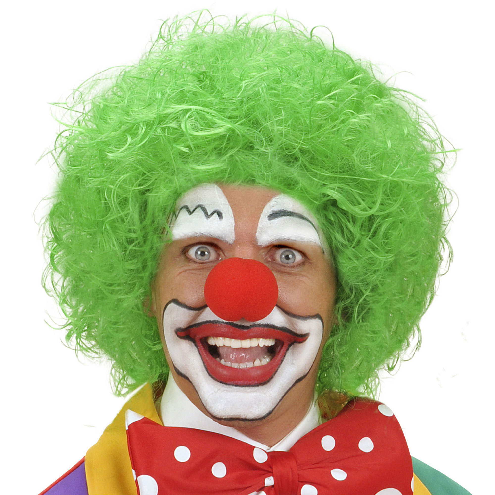 Pruik clown groen