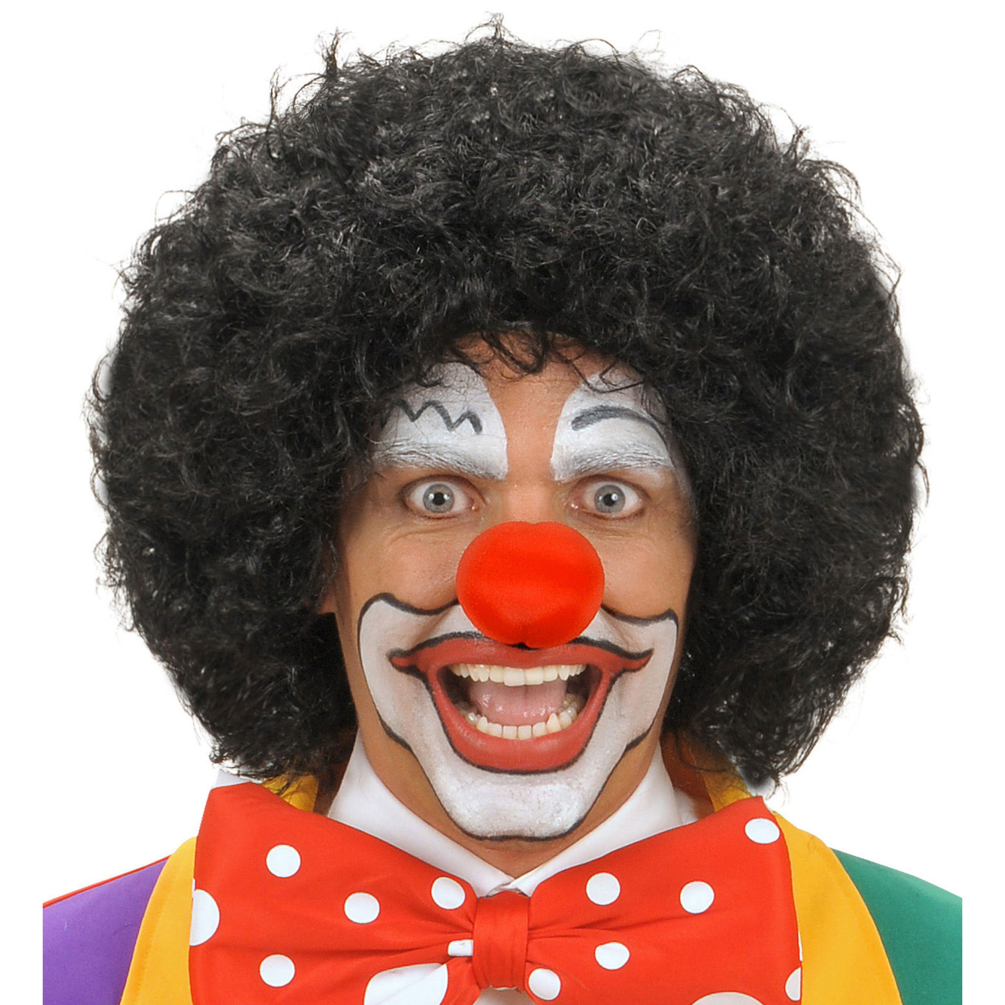 Pruik clown zwart