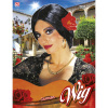 foto 2 Pruik zwart lang haar met roos mexicaans