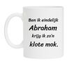 Ben ik eindelijk Abraham jaar krijg ik zo n klote mok