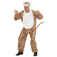 Jumpsuit tijger met muts en masker volwassen Jumpsuit tijger met muts en masker volwassen