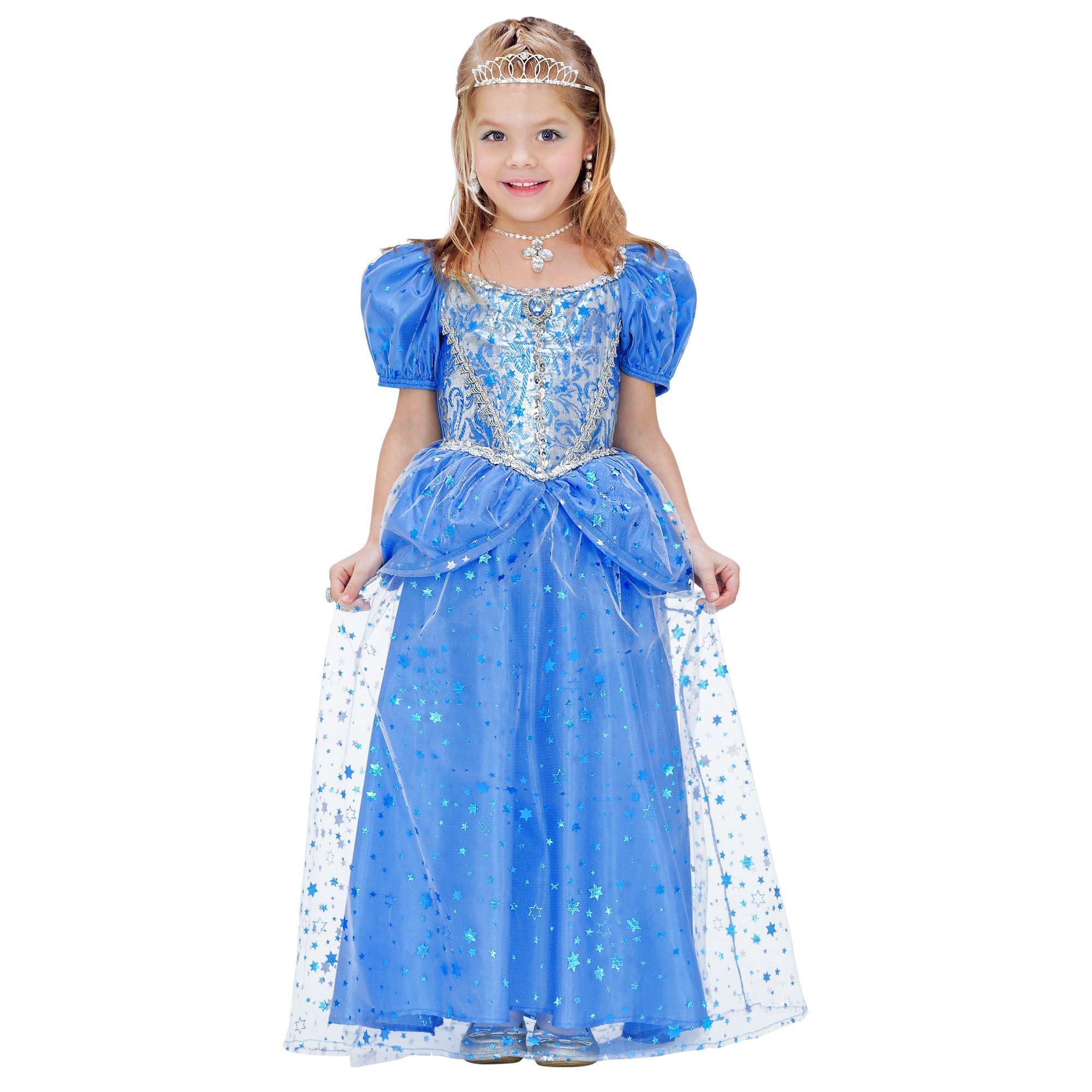 prinsessen jurk cute blauw kind meisje schattig blauwe prinsessen jurk