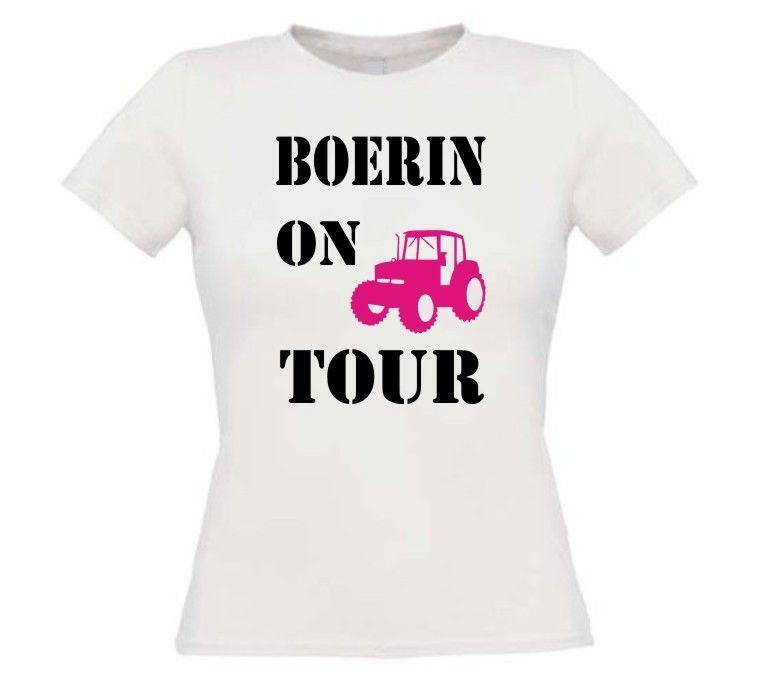 Boerin on tour t-shirt korte mouw