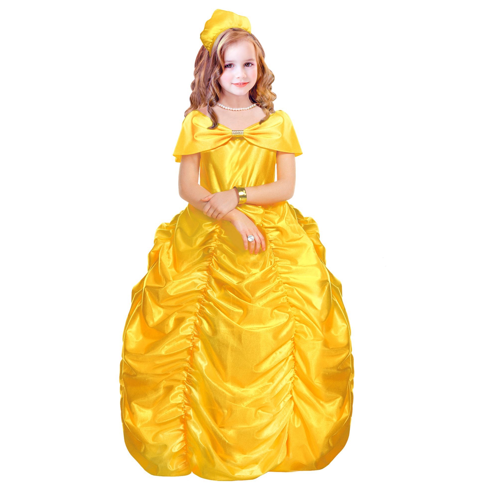 Elegante gele jurk meisje beauty queen 