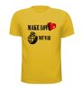 foto 15 Make love not war t-shirt korte mouw