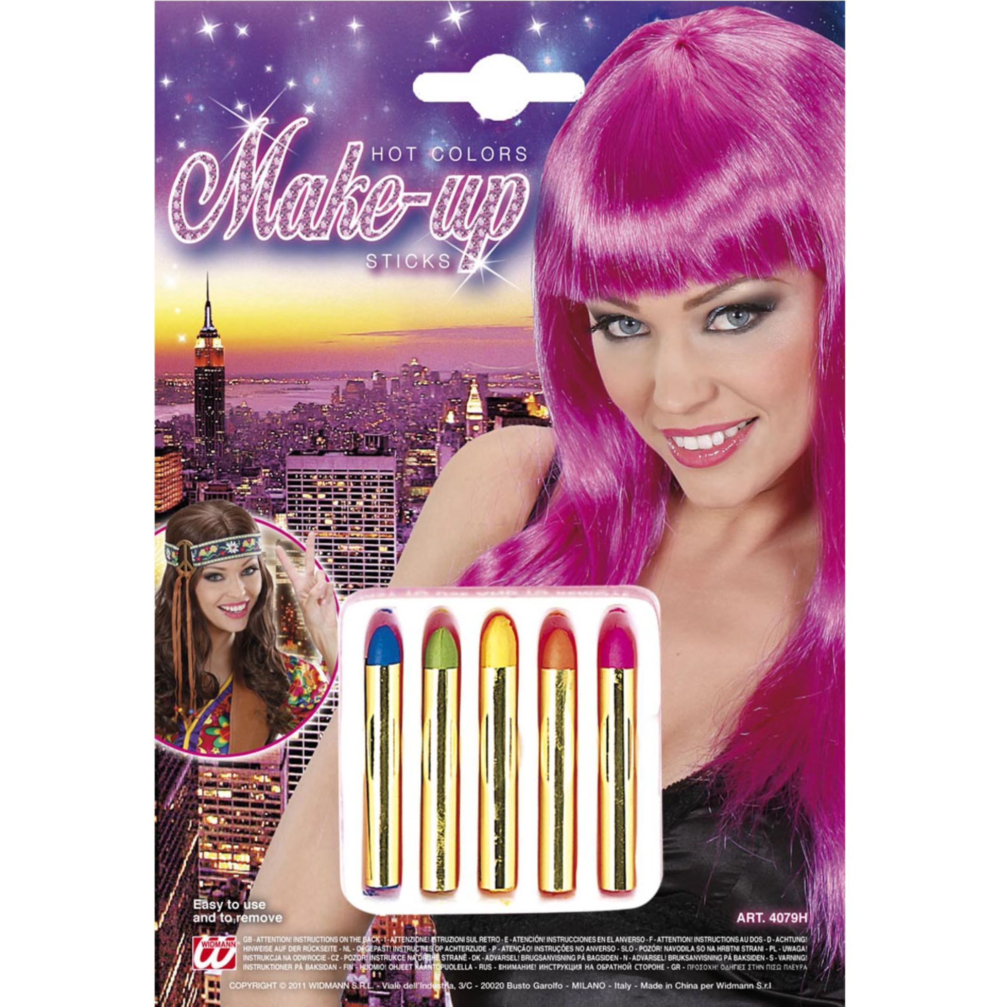 Make up vijf kleuren sticks