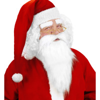 Baard en wenkbrauwen kerstman pluche Baard en wenkbrauwen kerstman pluche