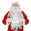 Maak de Kerstmagie compleet met een authentieke witte pruik inclusief baard snor en wenkbrauwen voor de ultieme Kerstman look