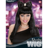 foto 2 pruik glamrock zwart met strik en juwelen