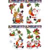 foto 1 set van 12 kerst raam stickers met kerstman