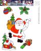 foto 2 set van 12 kerst raam stickers met kerstman