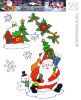 foto 3 set van 12 kerst raam stickers met kerstman