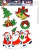 foto 4 set van 12 kerst raam stickers met kerstman