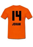 geef een origineel oranje t-shirt met eigen naam en rugnummer als cadeau