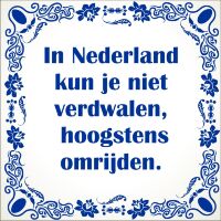 Spreukentegel In Nederland kun je niet verdwalen hoogstens omrijden Spreukentegel In Nederland kun je niet verdwalen hoogstens omrijden